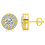 Hip Hop Fashion Men Iced Out Moissanite Earrings 925 Silver Screw Back Diamond Ear Stud With GRA Certificate