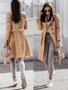 2026 Autumn/Winter European and American New Cross-Border Women's Clothing Amazon Woolen Coat Solid Color Tie-Up Mid-Length Woolen Jacket