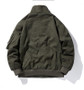 Hot Sale Outdoor Warm Fleece Cotton Bomber Jacket Men's Canvas  Fleece Cargo Work Jacket Plus Size Twill Zip up Work Jacket Men