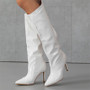 Botas De Mujer Fashion 2022 Winter Heels Ladies High Quality Platform Thick Bottom Zip Boots for Women