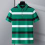 Striped Polo Shirt Man Short Sleeve Fashion Polo Shirt Men Business Casual Cotton Polo Hombre Breathable Summer Tops Lapel 2025