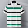 Striped Polo Shirt Man Short Sleeve Fashion Polo Shirt Men Business Casual Cotton Polo Hombre Breathable Summer Tops Lapel 2025