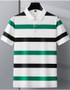 Striped Polo Shirt Man Short Sleeve Fashion Polo Shirt Men Business Casual Cotton Polo Hombre Breathable Summer Tops Lapel 2025
