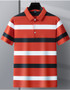 Striped Polo Shirt Man Short Sleeve Fashion Polo Shirt Men Business Casual Cotton Polo Hombre Breathable Summer Tops Lapel 2025