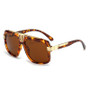 SO&EI Fashion Oversized Square Men Punk Outdoor Sport Sunglasses Shades UV400 Women Brand Designer Vintage Trending Sun Glasses