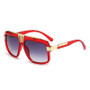 SO&EI Fashion Oversized Square Men Punk Outdoor Sport Sunglasses Shades UV400 Women Brand Designer Vintage Trending Sun Glasses