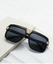SO&EI Fashion Oversized Square Men Punk Outdoor Sport Sunglasses Shades UV400 Women Brand Designer Vintage Trending Sun Glasses