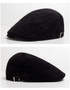 Men Fashion Corduroy Beret Spring Autumn Thick Warm Women's Flat Hat Vintage Casual Newsboy Cap Unisex Fashion Front Back Wear