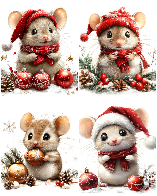 10 Pack Note Cards - Christmas Mouse 10 Pack Note Cards - Christmas Mouse
