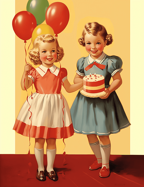 10 Pack Note Cards - Vintage Birthday 1 10 Pack Note Cards - Vintage Birthday 1