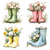 10 Pack Note Cards- Rainboots 10 Pack Note Cards- Rainboots