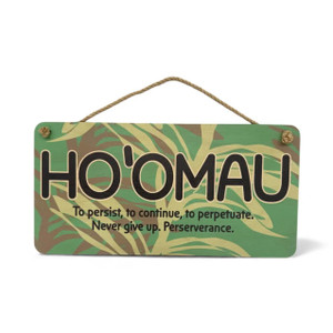 HO'OMAU WOOD SIGN