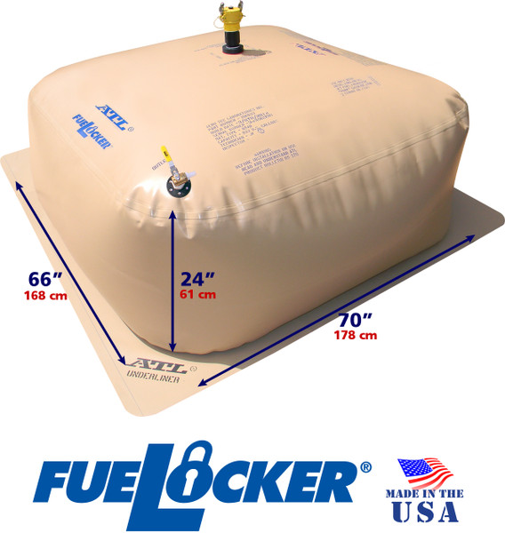 500 Gallon ATL FueLocker Bladder With Dimensions