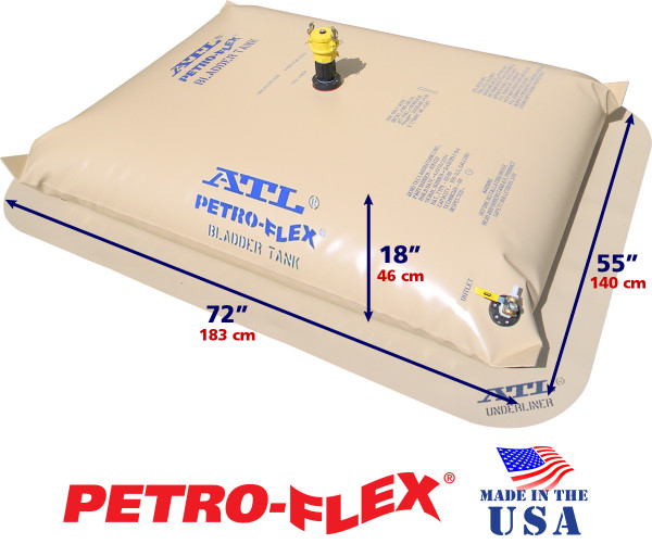 150 Gallon Petro-Flex With Filled Dimensions