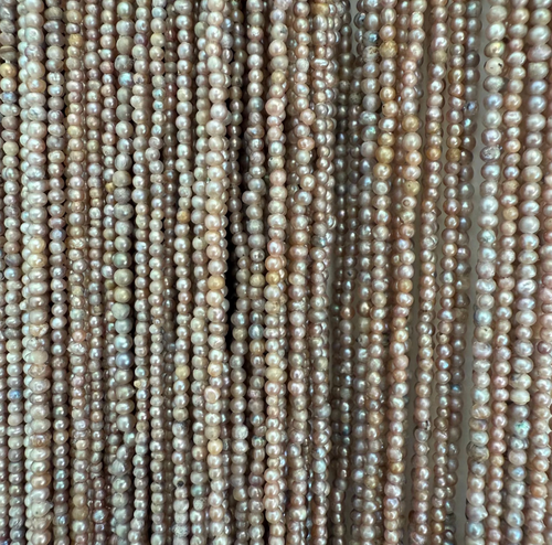 Natural Saltwater Pearl Strand | Golden Champagne | 1.8mm–2.5mm 15.5 Inch | Jewelry Supply. Sold Individually