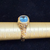 Alex Sepkus Aquamarine Diamond Ring | 18K Yellow Gold | Estate Designer Ring | Textured Gold Statement Jewelry