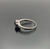 18K White Gold Natural Mussel Pearl and Diamond Ring