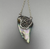 Natural Abalone Pearl Pendant, Genuine Horn Shape Abalone Pearl, Pavé Crystal Necklace, Rare Iridescent Loose Pearl, Collector Gift