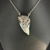 Natural Abalone Pearl Pendant, Genuine Horn Shape Abalone Pearl, Pavé Crystal Necklace, Rare Iridescent Loose Pearl, Collector Gift