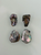 Natural Abalone Pearls (4pcs) – Iridescent Blue, Green, Pink, Purple – Baroque Gems for Jewelry Design, Nature-Inspired Art