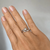 Natural Pearl Ring 18K White Gold Diamond Accent Ring Lime Green Metallic Pearl Estate Ring Modern Fine Estate Jewelry