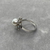 14K White Gold Natural Oyster Pearl and Diamond Ring
