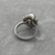 14K White Gold Natural Oyster Pearl and Diamond Ring