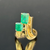 Vintage Double Emerald Ring | Natural Emerald | 14K Gold Bypass Ring | Estate Two Stone Ring | May Birthstone