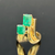 Vintage Double Emerald Ring | Natural Emerald | 14K Gold Bypass Ring | Estate Two Stone Ring | May Birthstone