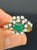 Vintage Emerald Diamond Ring | Natural Emerald Ring | Estate 18K Gold Ring | May Birthstone | Halo Ring
