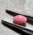 Natural pink Conch pearl, 7.18 × 5.14mm, visible flame structure