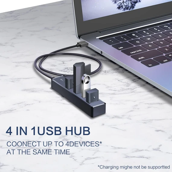 SmartQ H302S 4-Port USB 3.0 Hub, 2 ft Cable - photo 2