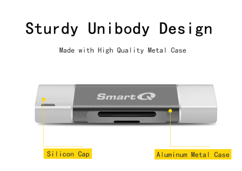 SmartQ C350 Type-C USB and Micro-USB Memory Card Reader - SmartQ