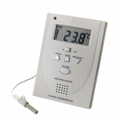 CE Thermomètre d'ambiance vocal intérieur/extérieur en Français CE Thermomètre d'ambiance vocal intérieur/extérieur en Français