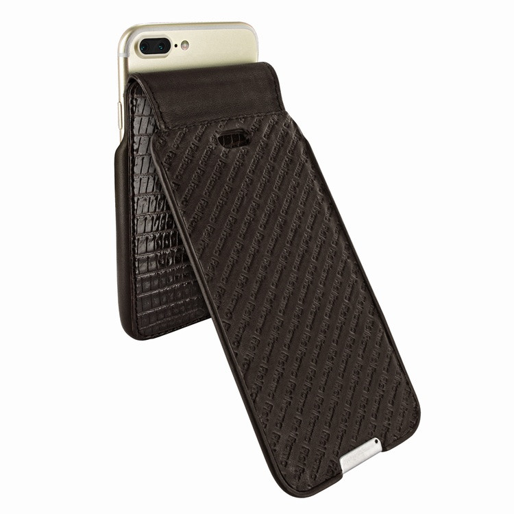 Piel Frama iPhone 6 Plus / 6S Plus / 7 Plus / 8 Plus UltraSliMagnum Leather Case - Brown Cowskin-Lizard