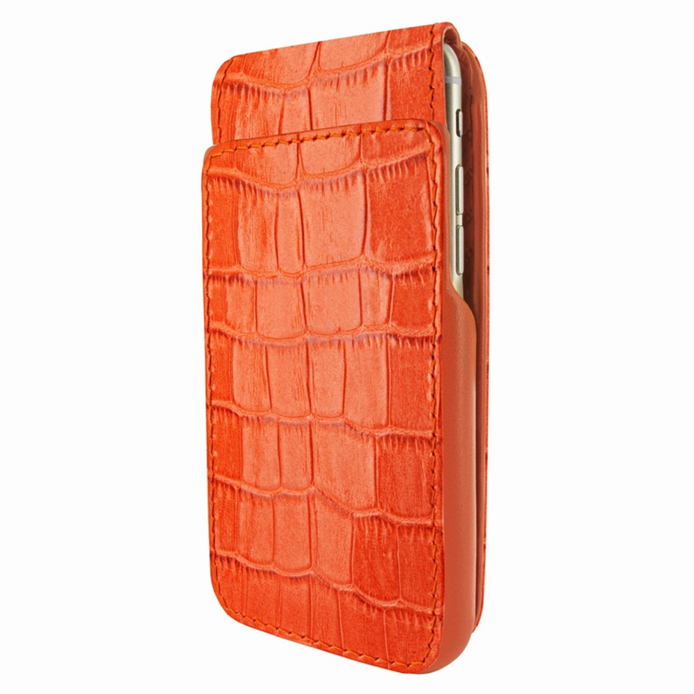 Piel Frama iPhone 6 Plus / 6S Plus / 7 Plus / 8 Plus UltraSliMagnum Leather Case - Orange Cowskin-Crocodile