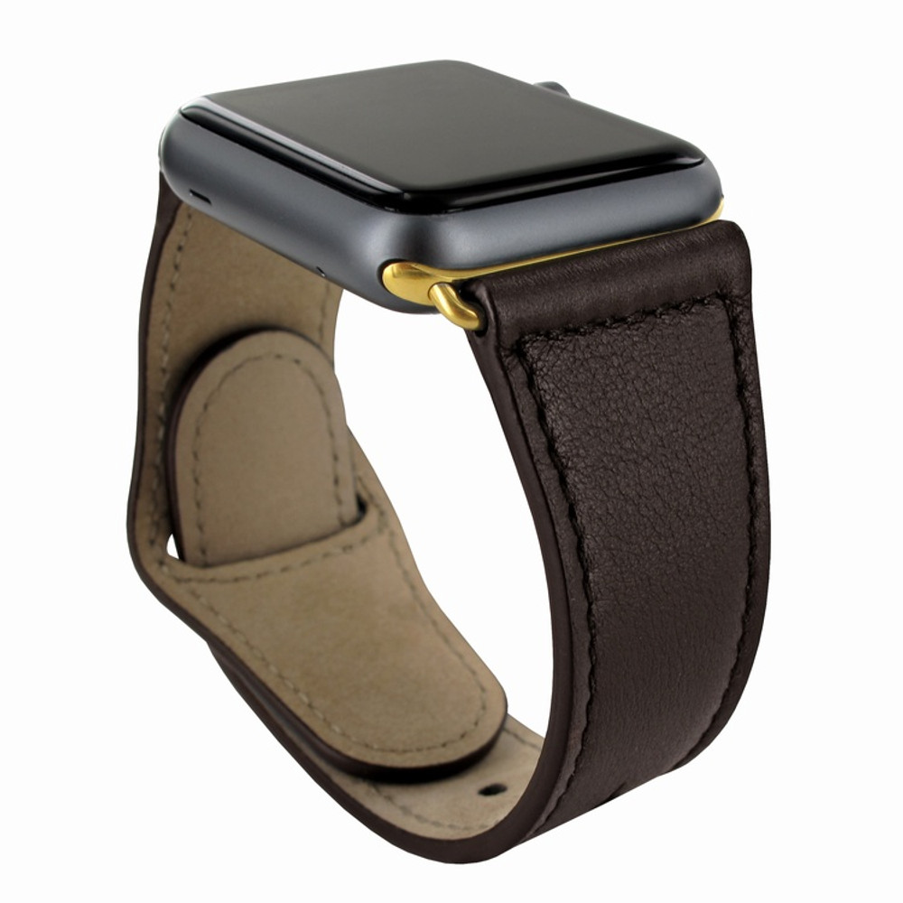 Piel Frama Apple Watch 38 mm Leather Strap - Brown / Gold Adapter