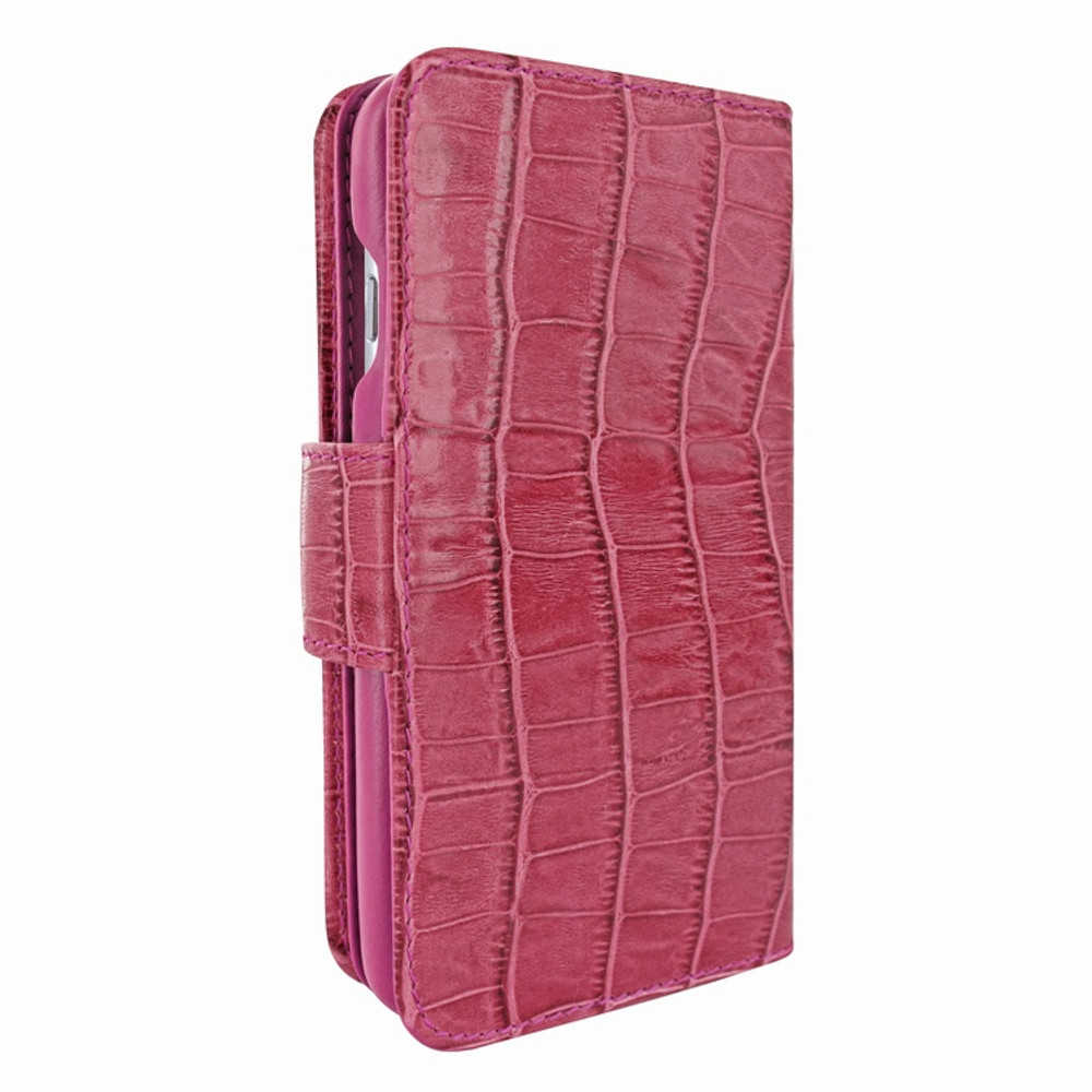 Piel Frama iPhone 7 / 8 WalletMagnum Leather Case - Fuchsia Cowskin-Crocodile