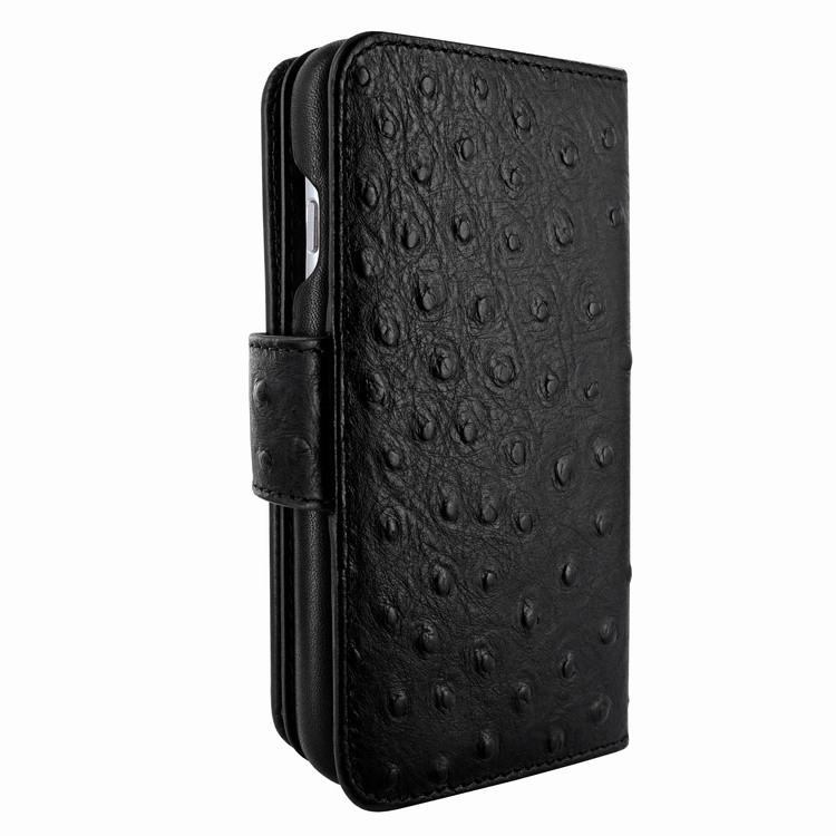 Piel Frama iPhone 7 / 8 WalletMagnum Leather Case -Black Cowskin-Ostrich