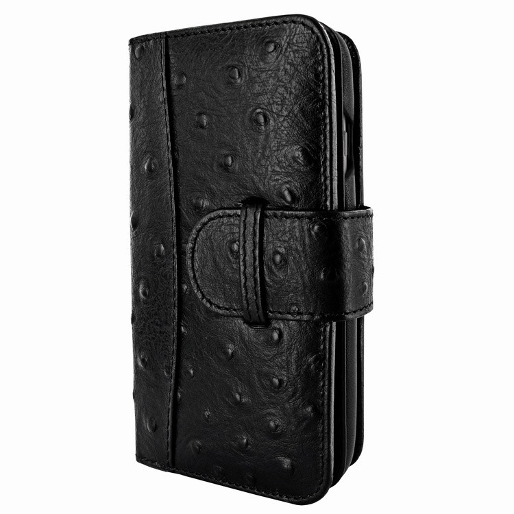 Piel Frama iPhone 7 / 8 WalletMagnum Leather Case -Black Cowskin-Ostrich