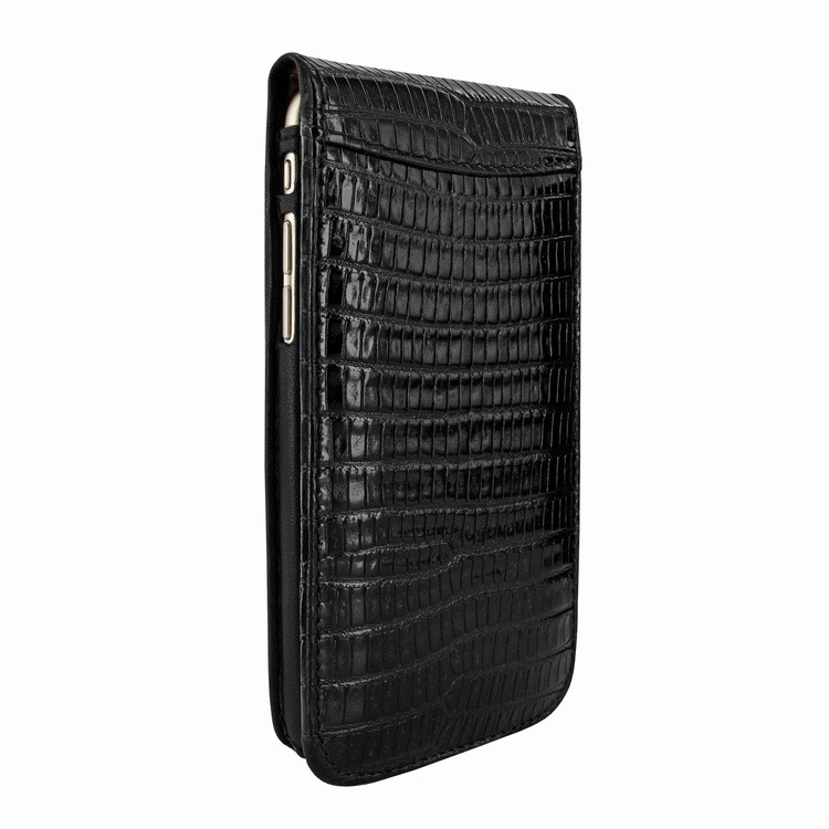 Piel Frama iPhone 7 Plus / 8 Plus Classic Magnetic Leather Case - Black Cowskin-Lizard
