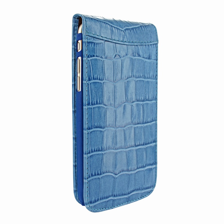 Piel Frama iPhone 7 Plus / 8 Plus Classic Magnetic Leather Case - Blue Cowskin-Crocodile