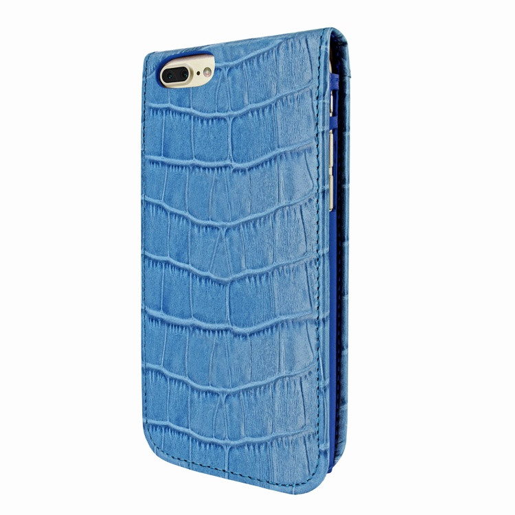Piel Frama iPhone 7 Plus / 8 Plus Classic Magnetic Leather Case - Blue Cowskin-Crocodile
