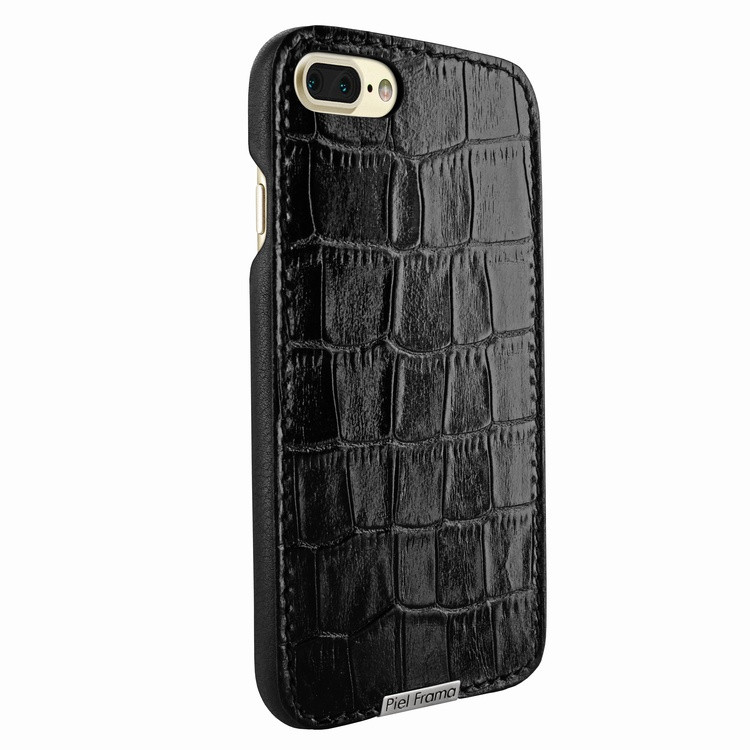 Piel Frama iPhone 7 Plus / 8 Plus FramaSlimGrip Leather Case - Black Cowskin-Crocodile