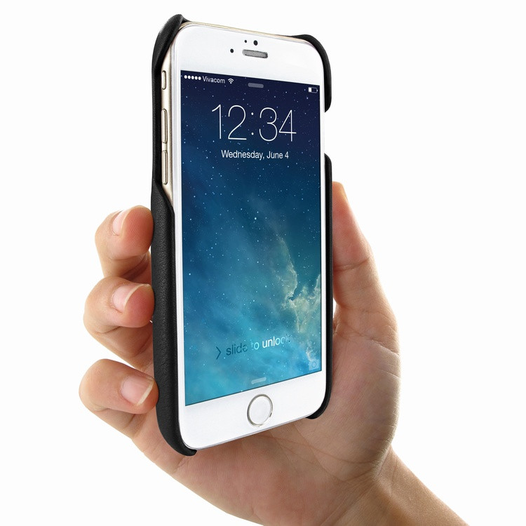 Piel Frama iPhone 7 Plus / 8 Plus FramaSlimGrip Leather Case - Black Cowskin-Crocodile