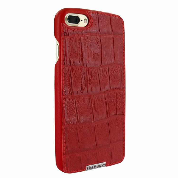 Piel Frama iPhone 7 Plus / 8 Plus FramaSlimGrip Leather Case - Red Wild Cowskin-Crocodile