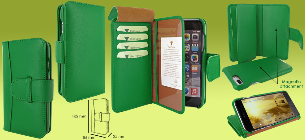Piel Frama iPhone 7 Plus / 8 Plus WalletMagnum Leather Case - Green