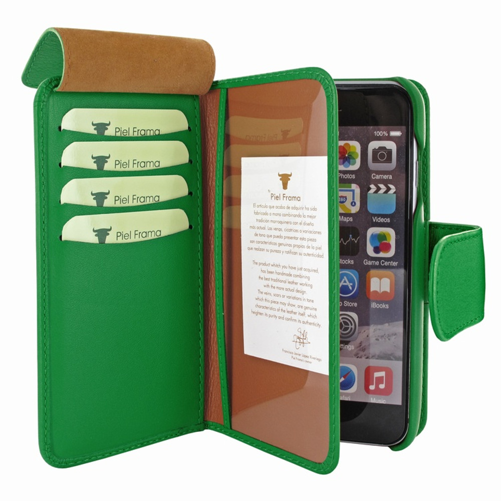 Piel Frama iPhone 7 Plus / 8 Plus WalletMagnum Leather Case - Green