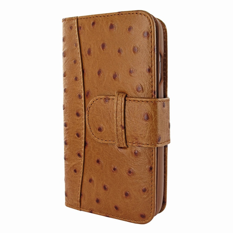 Piel Frama iPhone 7 Plus / 8 Plus WalletMagnum Leather Case - Tan Cowskin-Ostrich
