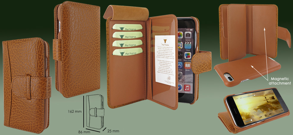 Piel Frama iPhone 7 Plus / 8 Plus WalletMagnum Leather Case - Tan iForte